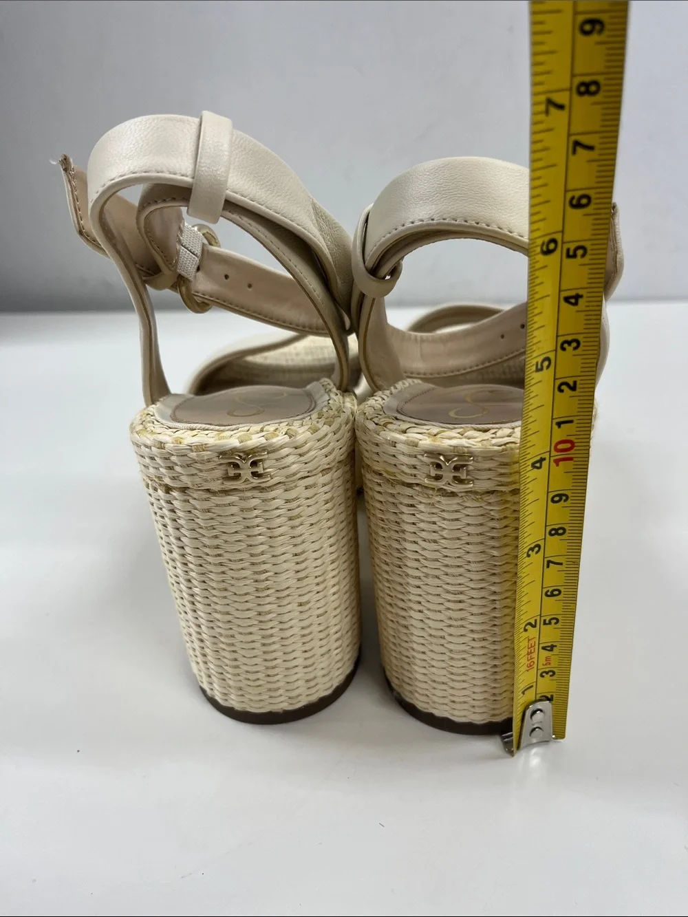 Sam Edelman Immie Cream Platform Sandals Size 7.5